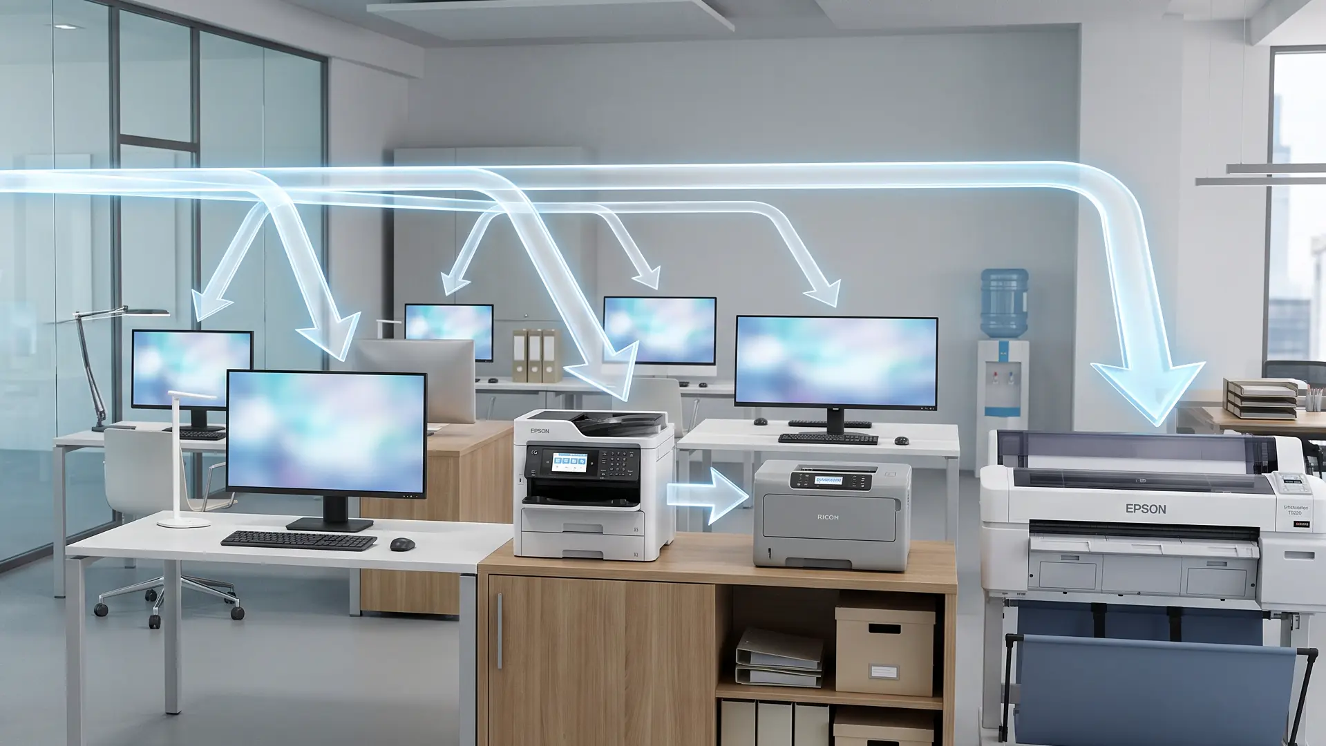 Druckworkflow im Büronetzwerk | HAIN GmbH Multifunktionsdrucker im Netzwerk